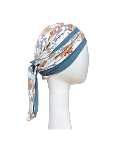 LUCIA CAMPIÑA - Pañuelo Cintas Largas Bambú y algodón - CAREBELL HEADWEAR