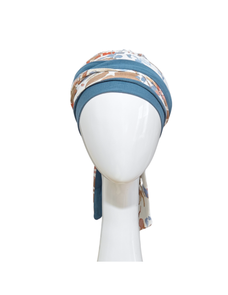 LUCIA CAMPIÑA - Pañuelo Cintas Largas Bambú y algodón - CAREBELL HEADWEAR