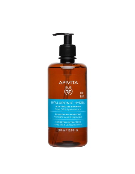 APIVITA Champú Hidratante - Hyaluronic Hydra - Formato Familiar 500ml.