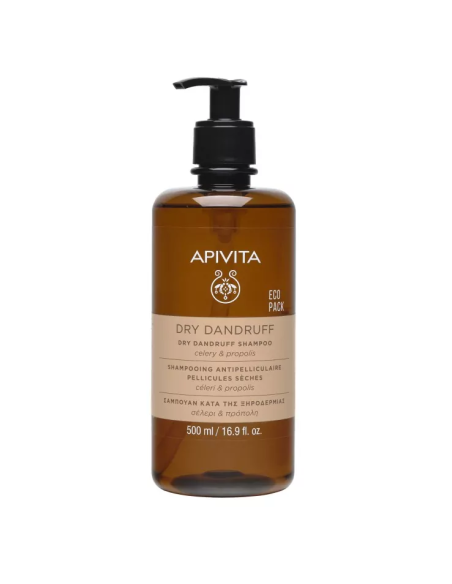 APIVITA Champú Anticaspa Seca - Formato Familiar 500ml.