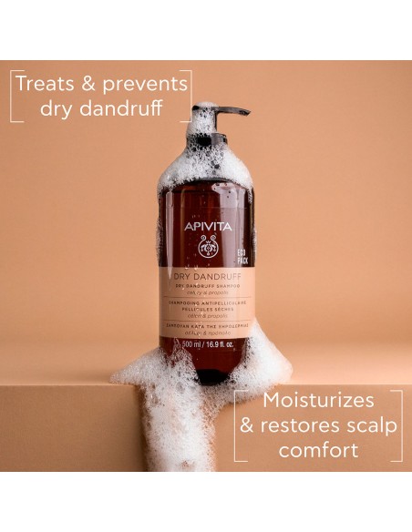 APIVITA Champú Anticaspa Seca - Formato Familiar 500ml.