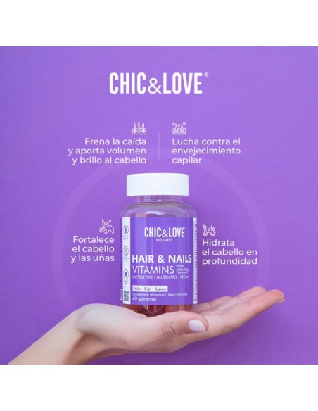 CHIC & LOVE - Gominolas de vitaminas · Pelo y uñas.