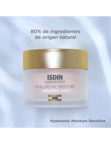 ISDIN -Crema facial hidratante con Ácido Hialurónico para piel sensible.