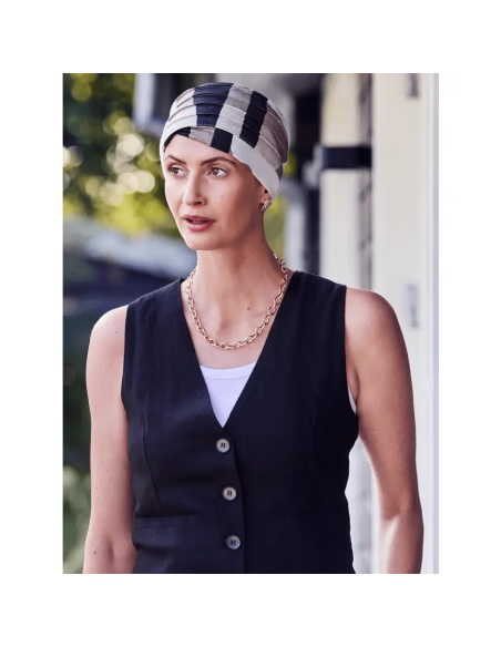 YOGA SQUARES AND ANGLES - Turbante Bambú Viscosa - CHRISTINE HEADWEAR