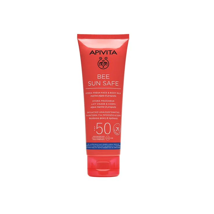 APIVITA BEE SUN SAFE - Formato Viaje - Fresh Leche Solar SPF50 - Cara y Cuerpo.
