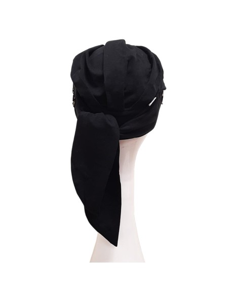 SMOOTH IKAT NEGRO  - Pañuelo de bambú - CAREBELL HEADWEAR