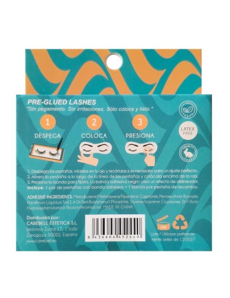 CAREBELL LASHES - Pestañas Adhesivas para pieles sensibles.