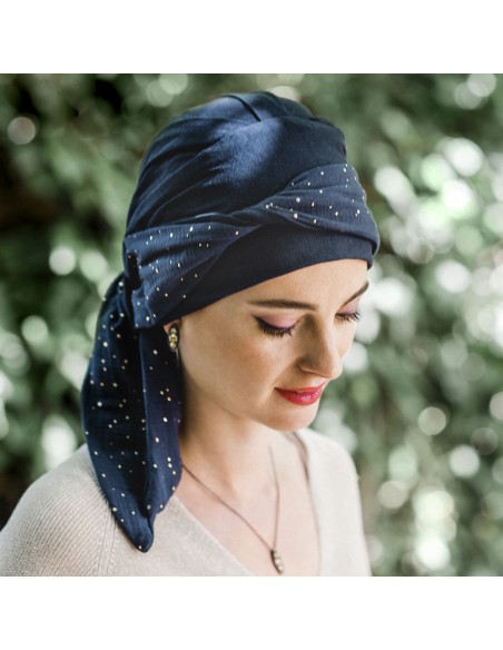 SMOOTH NAVY GOLD - Pañuelo Bambú - CAREBELL HEADWEAR