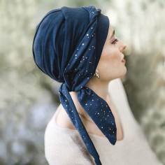 SMOOTH NAVY GOLD - Pañuelo Bambú - CAREBELL HEADWEAR 2