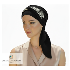 SMOOTH IKAT NEGRO  - Pañuelo de bambú - CAREBELL HEADWEAR