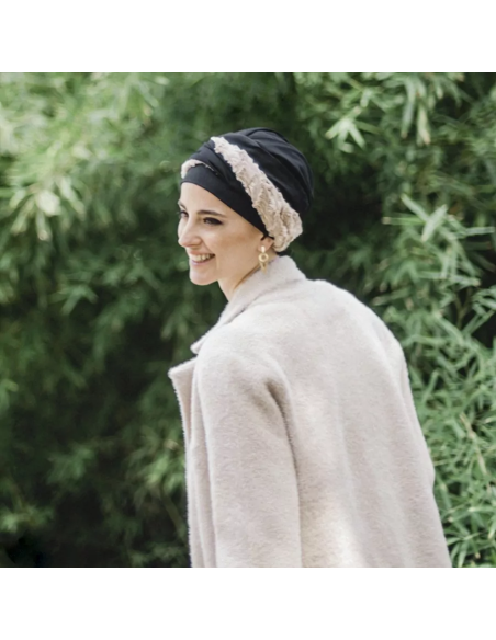 ELEGANCE BLACK ESTOCOLMO - Turbante de algodón - CAREBELL HEADWEAR