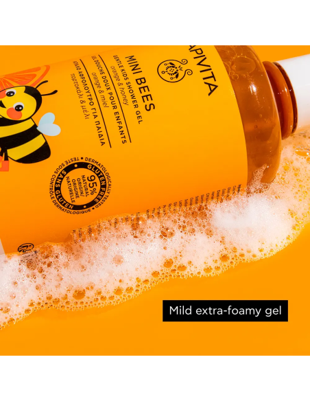 MINI BEES Gel de Ducha Niños Naranja & Miel - 95% natural