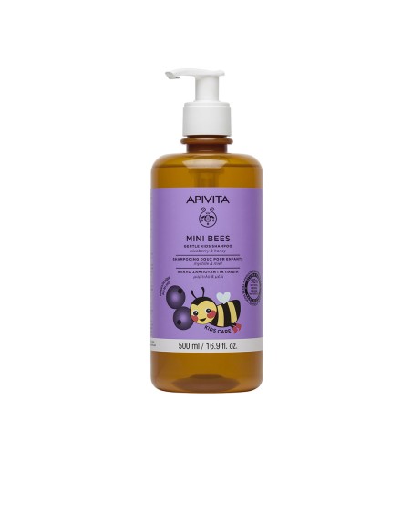 MINI BEES Champú Suave para Niños Arándano & Miel – 98% Natural.