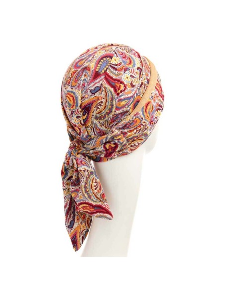 BEATRICE MOROCCAN PAISLEY W.RIBBONS - Bambú Viscosa - CHRISTINE HEADWEAR.