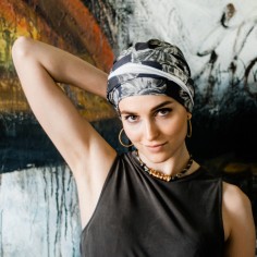 COSY POPPY GREY - Turbante Bambú Viscosa - Aderans Headwear 2
