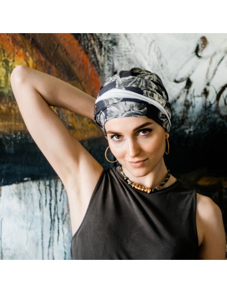 COSY POPPY GREY - Turbante Bambú Viscosa - Aderans Headwear