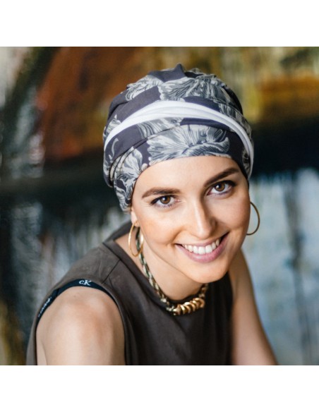 COSY POPPY GREY - Turbante Bambú Viscosa - Aderans Headwear