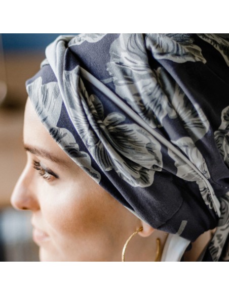 SMART POPPY GREY - Turbante de Bambú - Aderans Headwear.