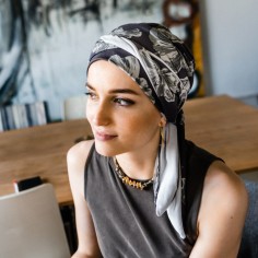 SMART POPPY GREY - Turbante de Bambú - Aderans Headwear.
