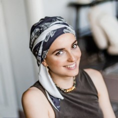 SMART POPPY GREY - Turbante de Bambú - Aderans Headwear. 2