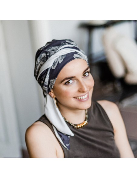 SMART POPPY GREY - Turbante de Bambú - Aderans Headwear.