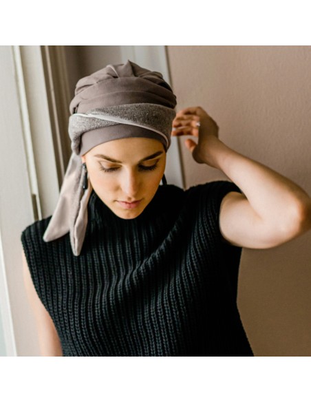 SMART GLITTER ARENA - Turbante de Algodón - Aderans Headwear.