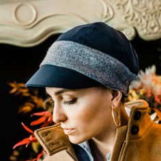 CRETA GLITTER DUO NAVY- Gorra de Algodón - Aderans Headwear.