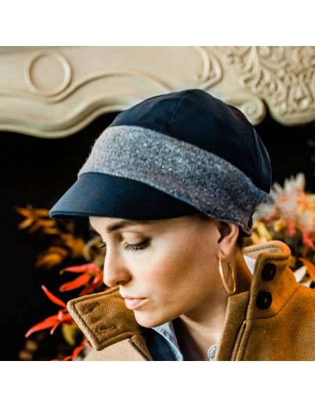 CRETA GLITTER DUO NAVY- Gorra de Algodón - Aderans Headwear.