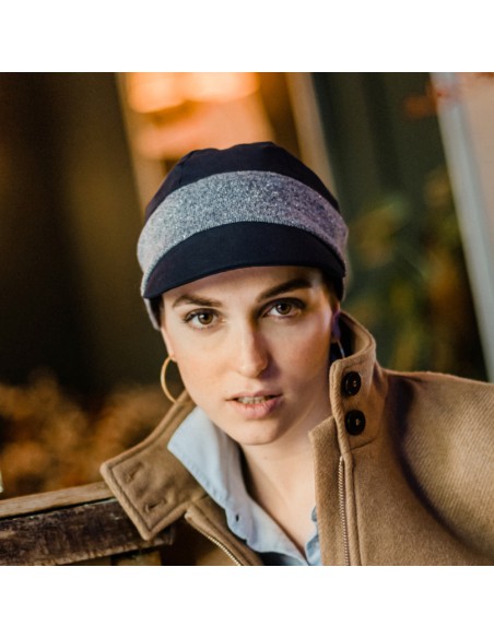 CRETA GLITTER DUO NAVY- Gorra de Algodón - Aderans Headwear.