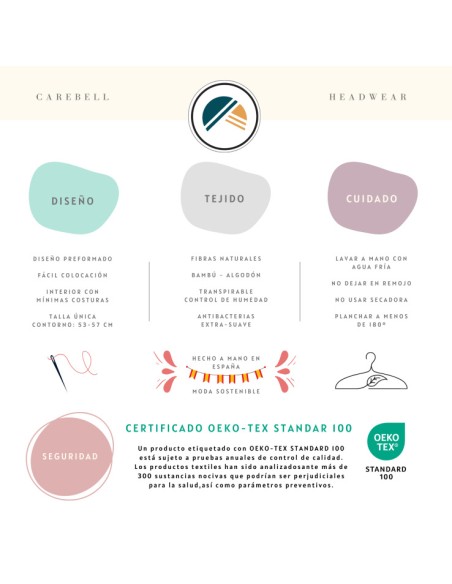 ELEGANCE PAISLEY BLACK  - Turbante de Bambú - CAREBELL HEADWEAR