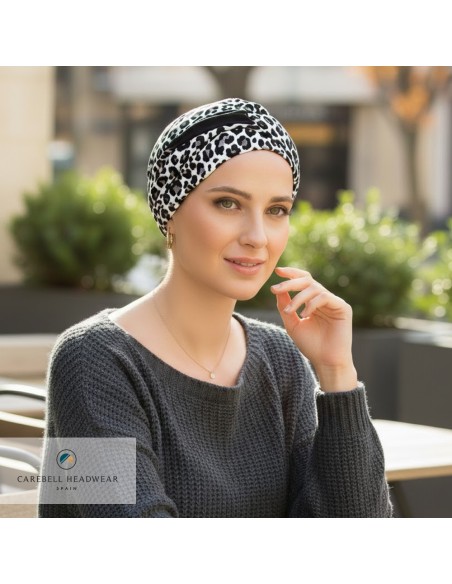 TURBANTE CONFORT LEOPARD - algodón - Carebell Headwear