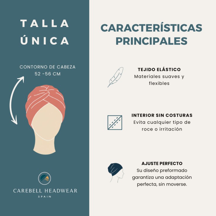 ELEGANCE NIGHT FLORA - Turbante de Algodón -...