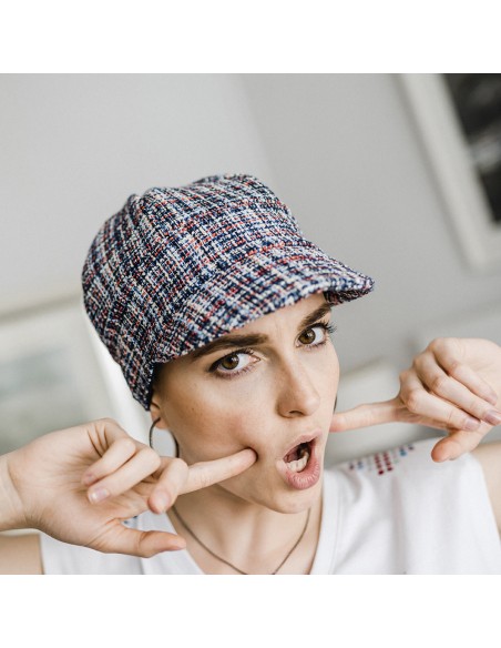 CRETA TWEED BLUE - Gorra de Algodón - Aderans Headwear.