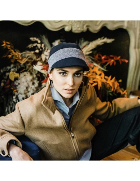 CRETA GLITTER DUO NAVY- Gorra de Algodón - Aderans Headwear.