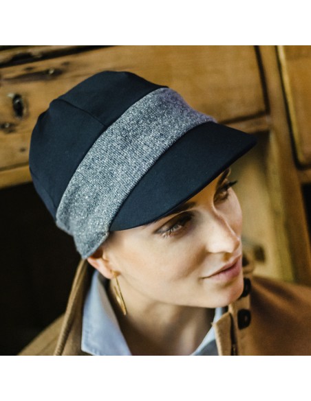 CRETA GLITTER DUO NAVY- Gorra de Algodón - Aderans Headwear.