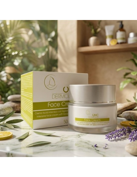 Crema hidratante facial con aceite de baobab para piel sensible.