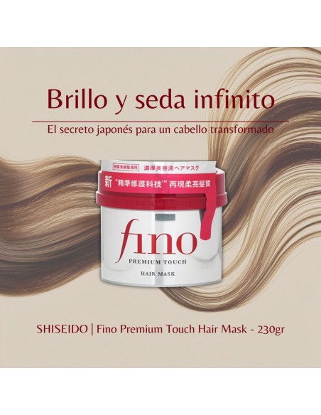 Shiseido Fino · Premium Touch Hair Mask · Reparación. e Hidratación Intensiva.