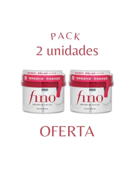 PACK 2 UNIDADES · Shiseido Fino · Premium Touch Hair Mask.