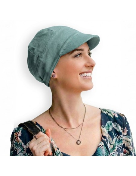 Gorra oncológica Capri Carebell de bambú, sin costuras interiores. Ideal para quimioterapia, radioterapia y alopecia.