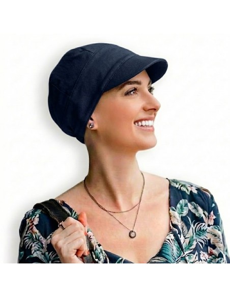 Gorra oncológica Capri Carebell de bambú, sin costuras interiores. Ideal para quimioterapia, radioterapia y alopecia.