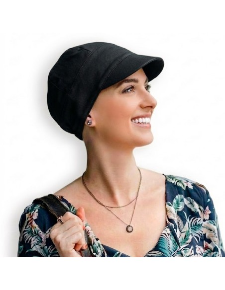 Gorra oncológica Capri Carebell de bambú, sin costuras interiores. Ideal para quimioterapia, radioterapia y alopecia.