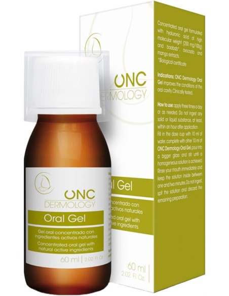 Textura en gel de alta adherencia de ONC Oral Gel para proteger la mucosa bucal dañada.