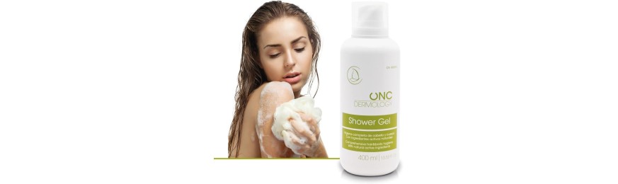 Higiene ultrasuave e hipoalergénica con el gel de baño ONC Dermology.