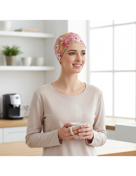 Gorro de Dormir Natalia en Algodón Carebell ·  Suavidad y Confort Oncológico