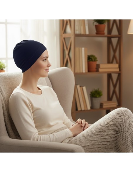 Gorro de Dormir Natalia en Algodón Carebell ·  Suavidad y Confort Oncológico