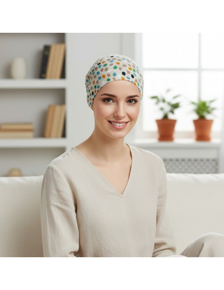 Gorro de Dormir Natalia en Algodón Carebell ·  Suavidad y Confort Oncológico