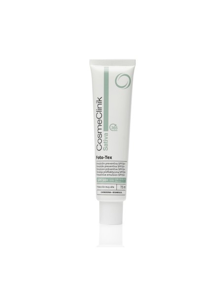 Sativa Foto-Tex Emulsión Preventiva SPF50+ – Protección Solar Oncológica.