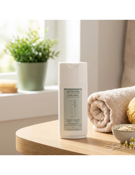 Sativa Soft — Emulsión Corporal Hidratante para Piel Sensible y Radioterapia
