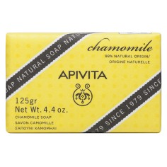 Jabón natural de camomila APIVITA para el cuidado de la piel sensible.
