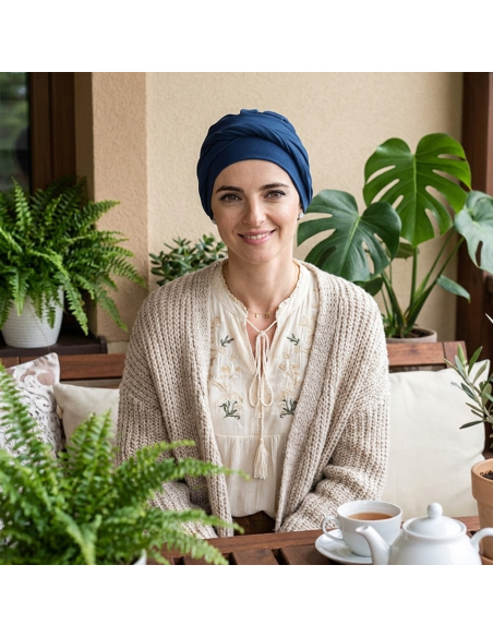 CAREBELL· Turbante Oncológico Confort · Algodón Orgánico · Varias Tonalidades.